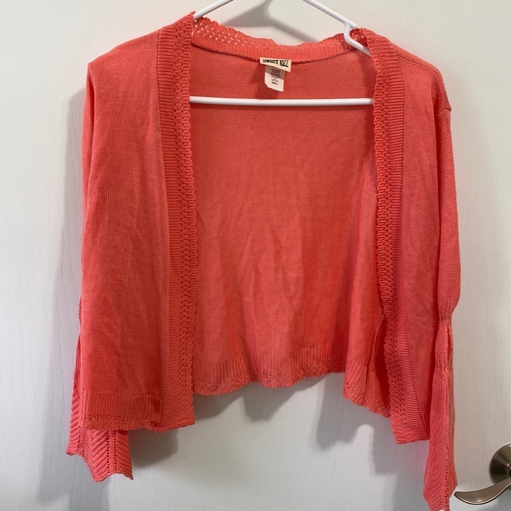 Sweet Kizz Pink Cardigan Boho Crochet